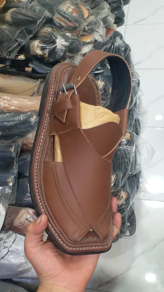 Brown Peshawari Chappal