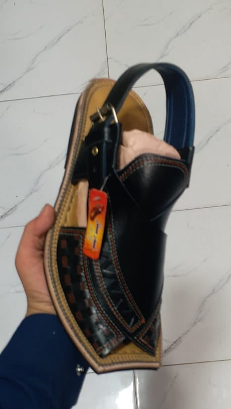 New Handmade Design Black Chappal – Premium Leather Footwear for Men