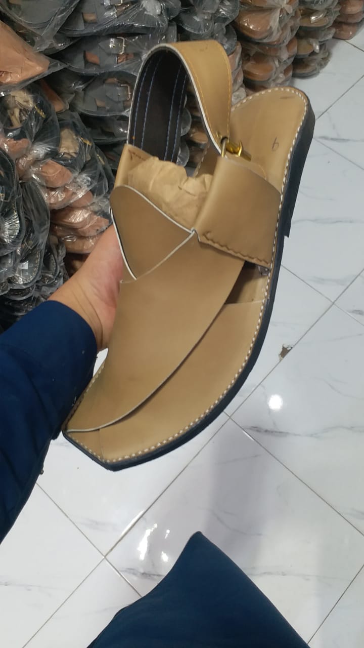 New Design Peshawari Chappal Mustard Brown – Stylish Handmade Leather Footwear